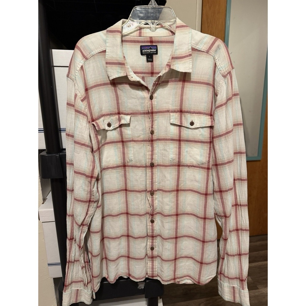 M's Long-Sleeved Steersman Shirt Size L Made In Vietnam 100% Organic Cotton